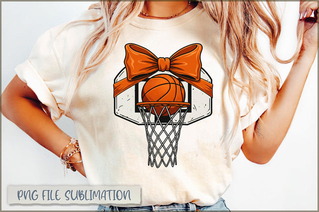 Basketball Coquette Bow PNG Sublimation Shetara Begum 