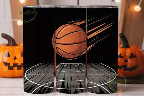 Basketball Court 20oz Tumbler Wrap Sublimation PixelChick 