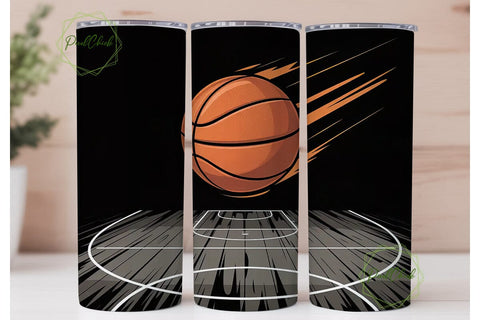 Basketball Court 20oz Tumbler Wrap Sublimation PixelChick 
