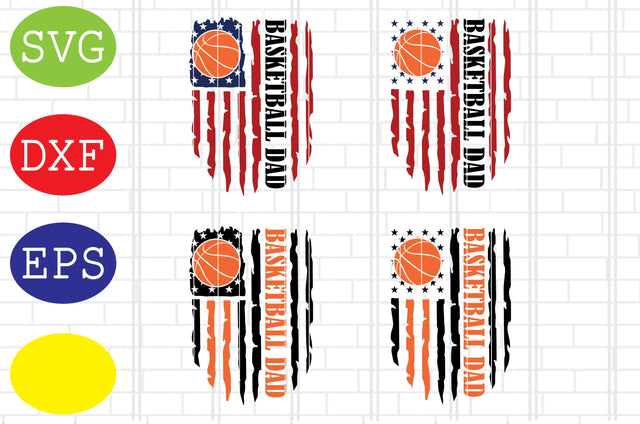 Basketball Dad US Flag Svg Basketball Clipart, Basketball Cut Files, Sport Svg, Jpg, Eps, Dxf Files SVG DigitalSvgFiles 