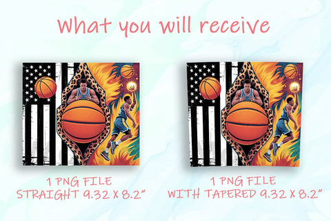 Basketball Distressed Flag Tumbler Wrap Sublimation DesignSVG 