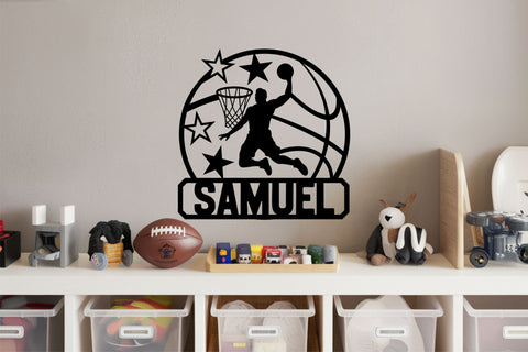 Basketball Dunk Round Sign SVG Laser Cut File SVG TonisArtStudio 