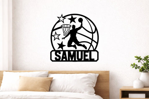 Basketball Dunk Round Sign SVG Laser Cut File SVG TonisArtStudio 