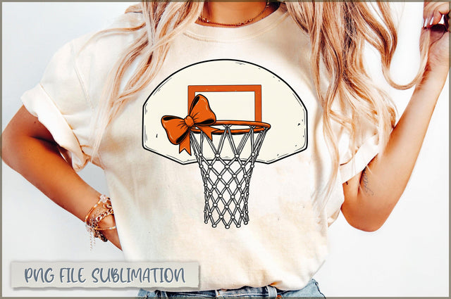 Basketball Game Day Coquette Bow PNG Sublimation Shetara Begum 