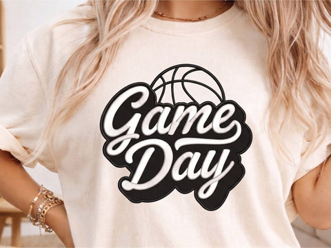 Basketball Game Day Embroidery Design, Sport Embroidery Design, Machine Embroidery Design, 4 Sizes Embroidery/Applique DESIGNS DesignDestine 