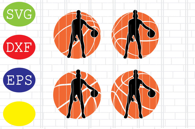 Basketball Girl Players Svg, Basketball Clipart, Basketball Cut Files, Sport Svg, Jpg, Eps, Dxf Files SVG DigitalSvgFiles 