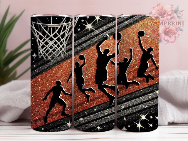 Basketball Glitter Milkyway Tumbler, Milkyway Sports Tumbler, 20oz Sublimation Wrap, Basketball Fan Gift, Sparkle Basketball Tumbler, Game Day Glitter Tumbler, Seamless Sports Wrap Sublimation Li Zamperini 