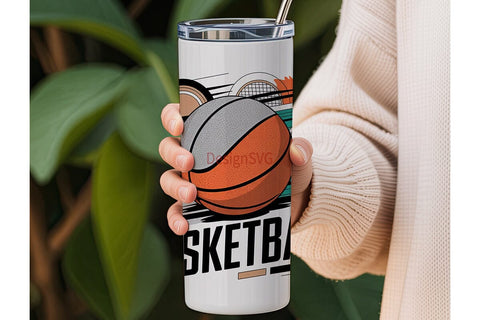Basketball Graphic 20oz Tumbler Wrap Sublimation DesignSVG 
