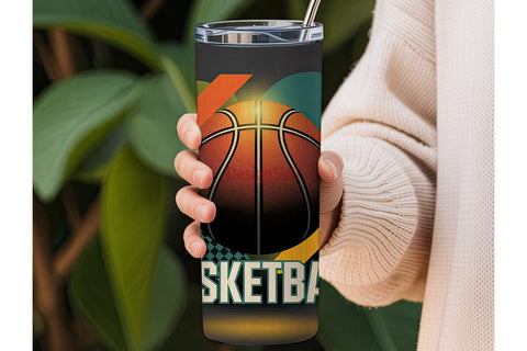 Basketball Graphic 20oz Tumbler Wrap Sublimation DesignSVG 