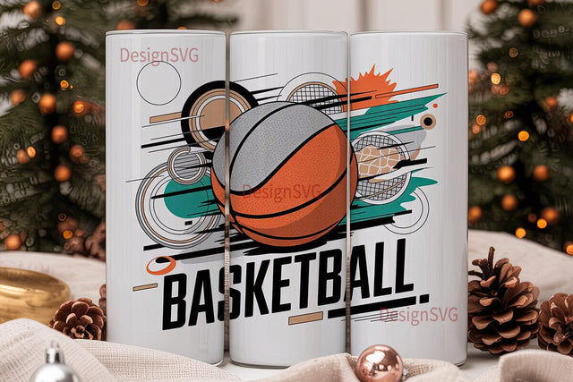Basketball Graphic 20oz Tumbler Wrap Sublimation DesignSVG 