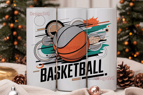 Basketball Graphic 20oz Tumbler Wrap Sublimation DesignSVG 