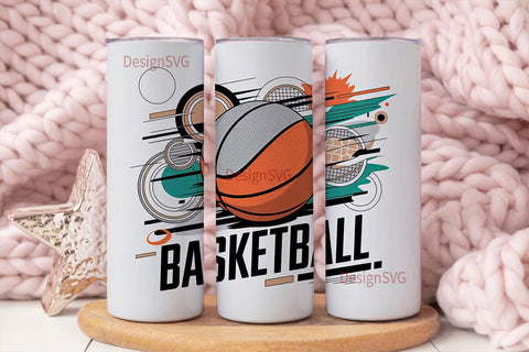 Basketball Graphic 20oz Tumbler Wrap Sublimation DesignSVG 