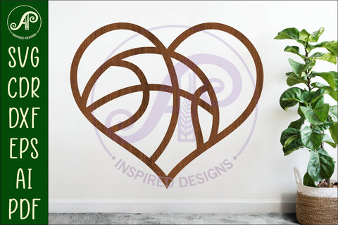 Basketball heart laser cut wall sign SVG APInspireddesigns 