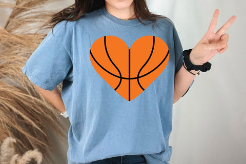 Basketball Heart SVG - Basketball Clipart - Basketball SVG - Heart svg SVG DesignDestine 