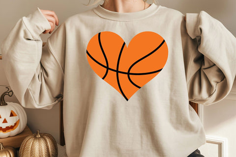 Basketball Heart SVG - Basketball Clipart - Basketball SVG - Heart svg SVG DesignDestine 