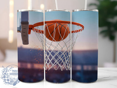 Basketball Hoop Sports 20oz Athlete Tumbler, Basketball Tumbler, Hoop Design, Sports Wrap, 20oz Sublimation, Basketball Gift, Athlete Decor, Coach Gift Sublimation ToriDesigns 