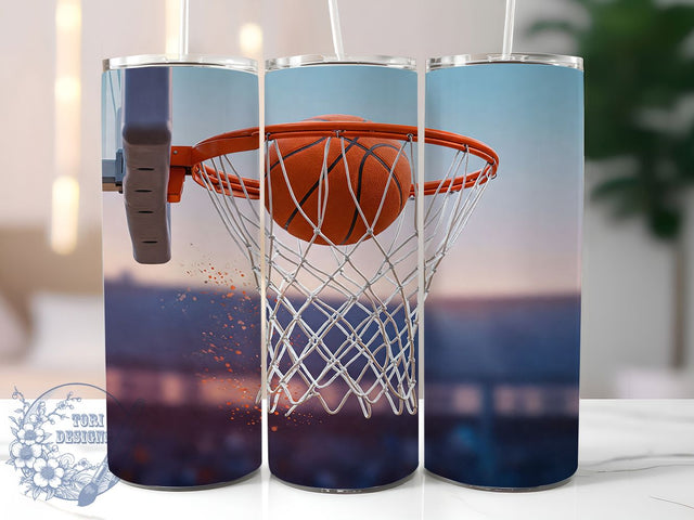 Basketball Hoop Sports 20oz Athlete Tumbler, Basketball Tumbler, Hoop Design, Sports Wrap, 20oz Sublimation, Basketball Gift, Athlete Decor, Coach Gift Sublimation ToriDesigns 