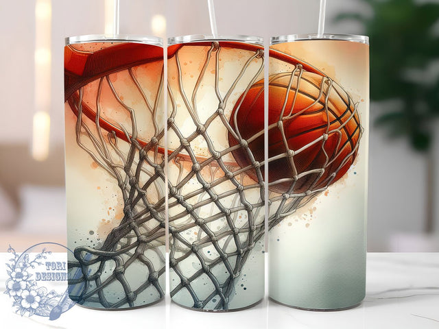 Basketball Hoop Sports 20oz Athlete Tumbler, Basketball Tumbler, Hoop Design, Sports Wrap, 20oz Sublimation, Basketball Gift, Athlete Decor, Coach Gift Sublimation ToriDesigns 