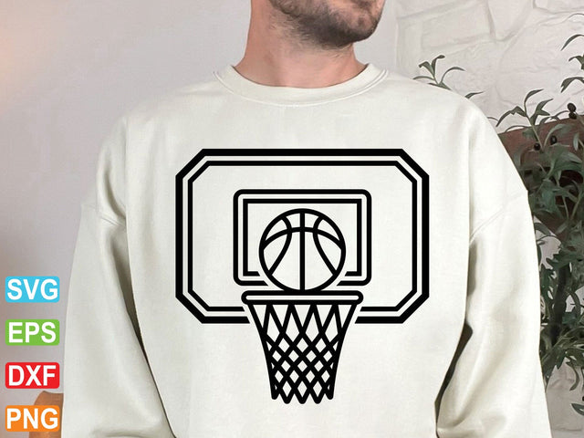 Basketball Hoop SVG, Fan Shirt Cut File (Digital Download) SVG Creativeart88 