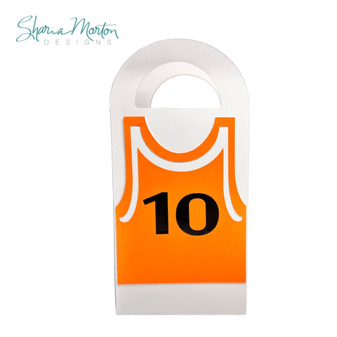 Basketball Jersey Gift Bag with Custom Numbers SVG Sharia Morton Designs 