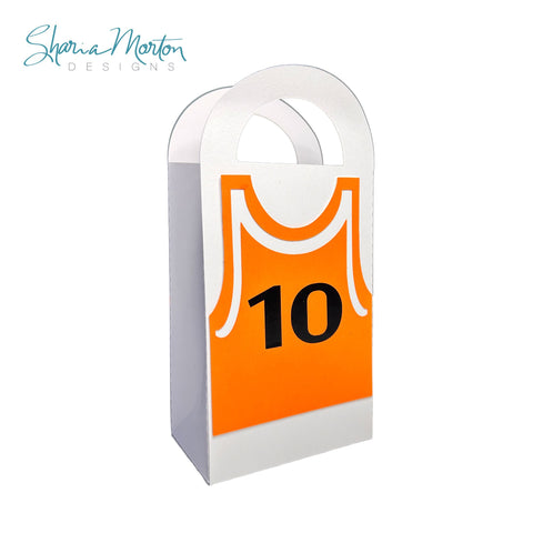 Basketball Jersey Gift Bag with Custom Numbers SVG Sharia Morton Designs 