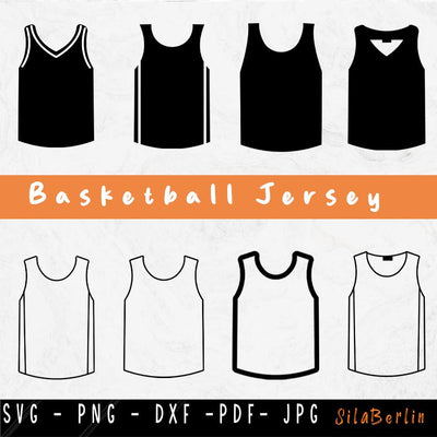Basketball Jersey Svg, Basketball Print File, Basketball Cut File, Basketball Clipart, DIY Basketball Jersey Clipart, Basketball Svg SVG SilaBerlin 
