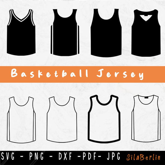 Basketball Jersey Svg, Basketball Print File, Basketball Cut File, Basketball Clipart, DIY Basketball Jersey Clipart, Basketball Svg SVG SilaBerlin 
