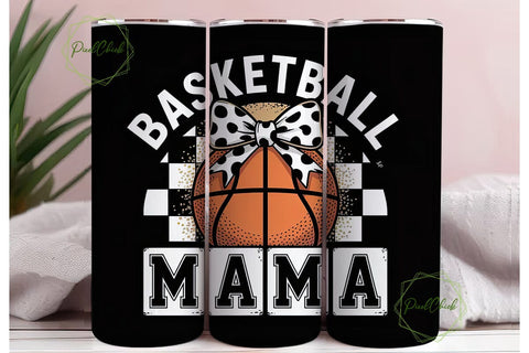 Basketball Mama 20oz Tumbler Wrap Sublimation PixelChick 