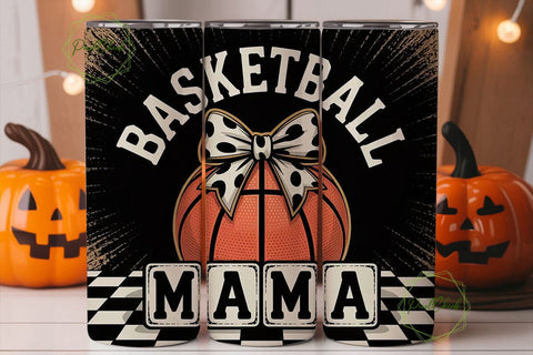 Basketball Mama 20oz Tumbler Wrap Sublimation PixelChick 