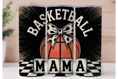 Basketball Mama 20oz Tumbler Wrap Sublimation PixelChick 