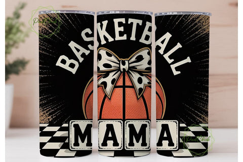 Basketball Mama 20oz Tumbler Wrap Sublimation PixelChick 