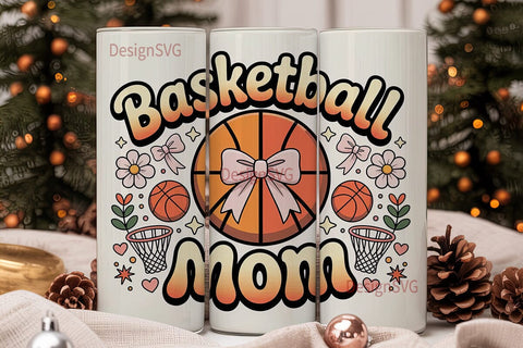 Basketball Mom 20oz Tumbler Wrap Sublimation DesignSVG 