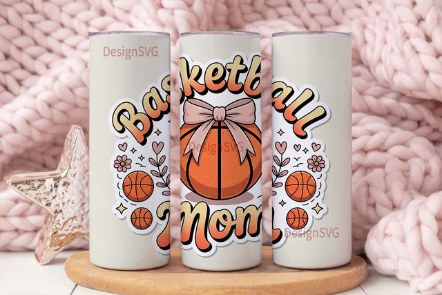 Basketball Mom 20oz Tumbler Wrap Sublimation DesignSVG 