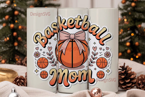 Basketball Mom 20oz Tumbler Wrap Sublimation DesignSVG 
