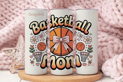 Basketball Mom 20oz Tumbler Wrap Sublimation DesignSVG 