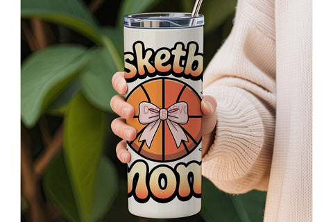 Basketball Mom 20oz Tumbler Wrap Sublimation DesignSVG 