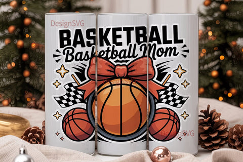 Basketball Mom 20oz Tumbler Wrap Sublimation DesignSVG 