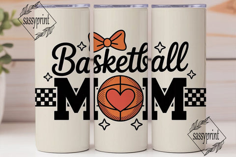 Basketball Mom 20oz Tumbler Wrap Sublimation sassyprint 