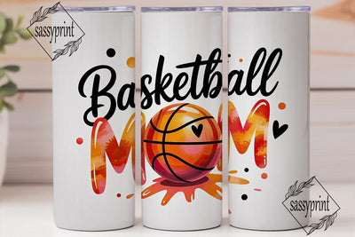Basketball Mom 20oz Tumbler Wrap Sublimation sassyprint 