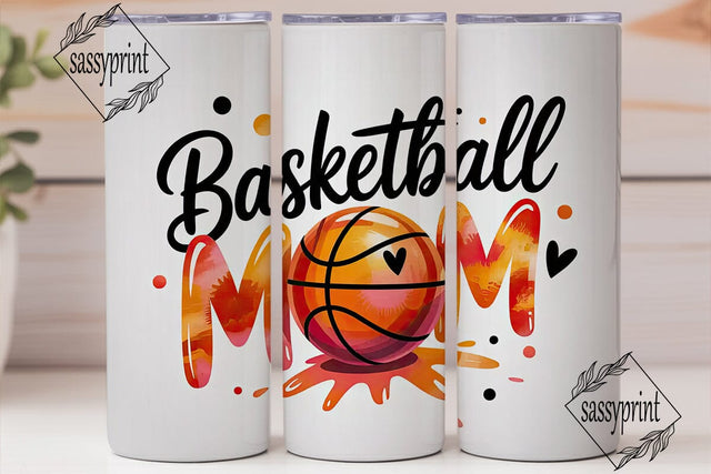 Basketball Mom 20oz Tumbler Wrap Sublimation sassyprint 