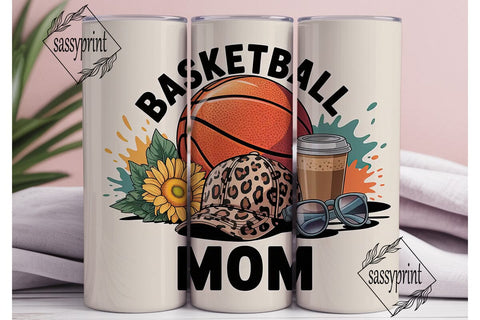 Basketball Mom 20oz Tumbler Wrap Sublimation sassyprint 