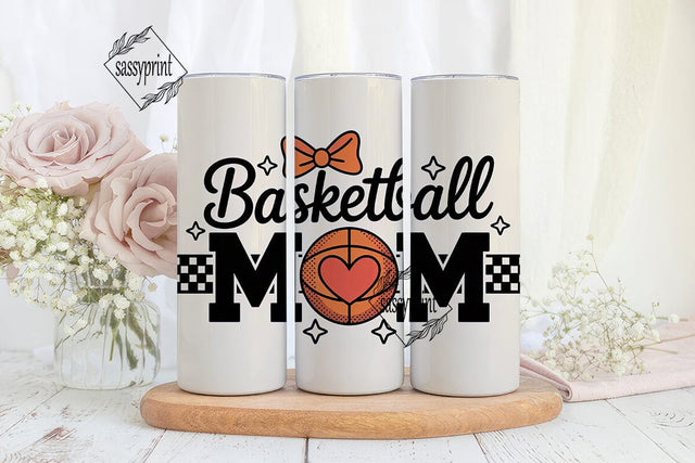Basketball Mom 20oz Tumbler Wrap Sublimation sassyprint 