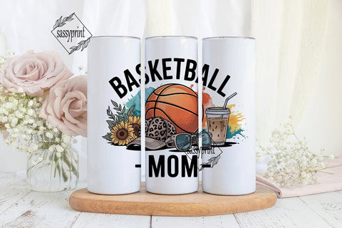 Basketball Mom 20oz Tumbler Wrap Sublimation sassyprint 