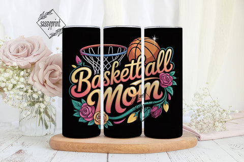 Basketball Mom 20oz Tumbler Wrap Sublimation sassyprint 