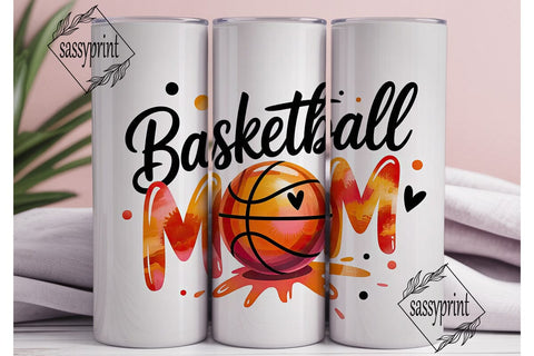 Basketball Mom 20oz Tumbler Wrap Sublimation sassyprint 