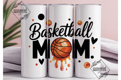 Basketball Mom 20oz Tumbler Wrap Sublimation sassyprint 