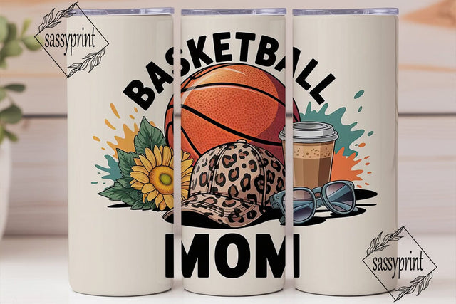 Basketball Mom 20oz Tumbler Wrap Sublimation sassyprint 