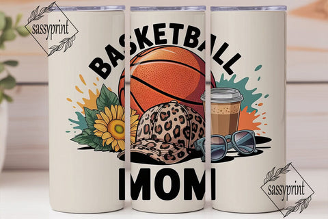Basketball Mom 20oz Tumbler Wrap Sublimation sassyprint 