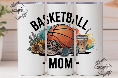 Basketball Mom 20oz Tumbler Wrap Sublimation sassyprint 