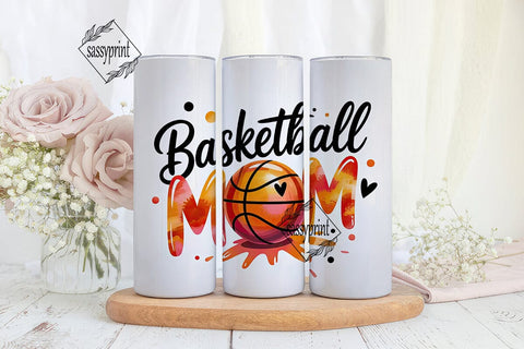 Basketball Mom 20oz Tumbler Wrap Sublimation sassyprint 